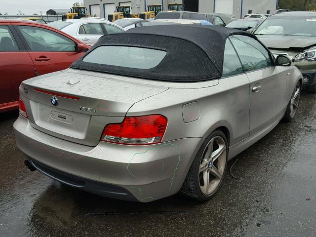 WBAUN93538VK39990 - 2008 BMW 135 I GRAY photo 4