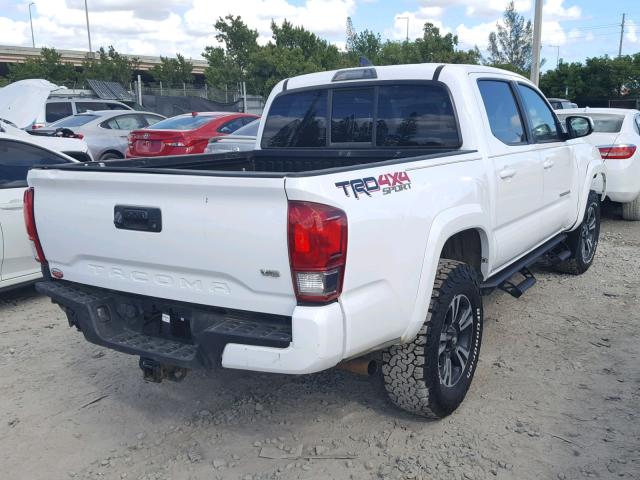 5TFCZ5AN3GX015376 - 2016 TOYOTA TACOMA DOU WHITE photo 4
