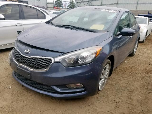 KNAFX4A82E5107415 - 2014 KIA FORTE EX GRAY photo 2