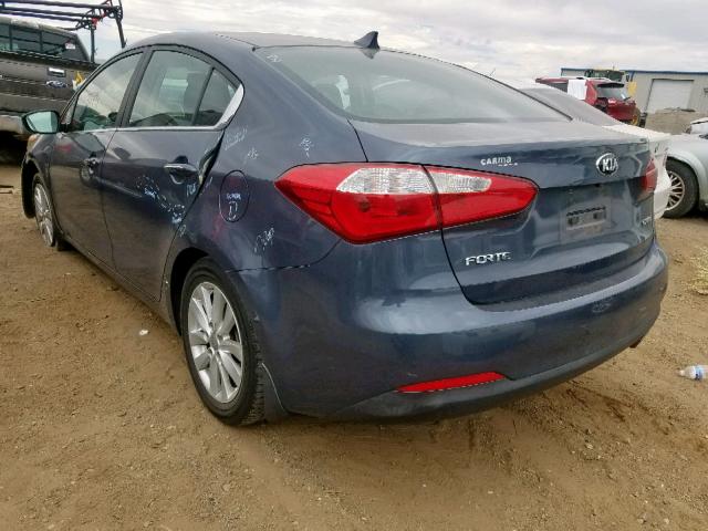 KNAFX4A82E5107415 - 2014 KIA FORTE EX GRAY photo 3