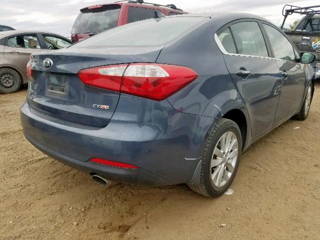 KNAFX4A82E5107415 - 2014 KIA FORTE EX GRAY photo 4