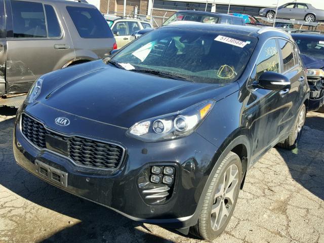 KNDPRCA62H7069526 - 2017 KIA SPORTAGE S BLACK photo 2