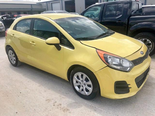 KNADM5A35G6648451 - 2016 KIA RIO LX YELLOW photo 1