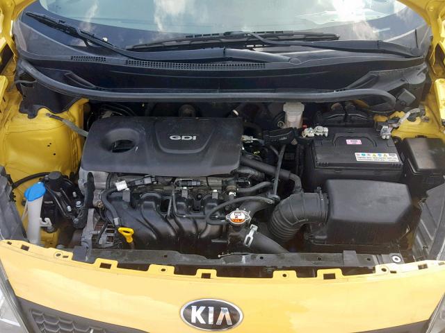 KNADM5A35G6648451 - 2016 KIA RIO LX YELLOW photo 7