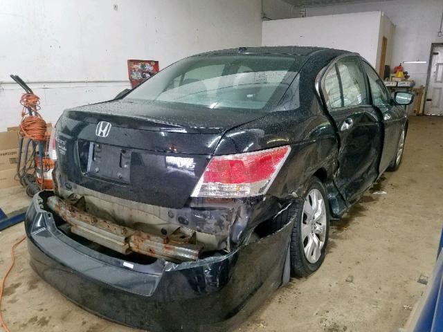 1HGCP36858A018640 - 2008 HONDA ACCORD EXL BLACK photo 4