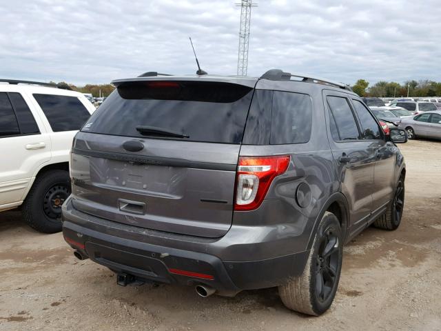 1FM5K7F83EGC01696 - 2014 FORD EXPLORER L GRAY photo 4