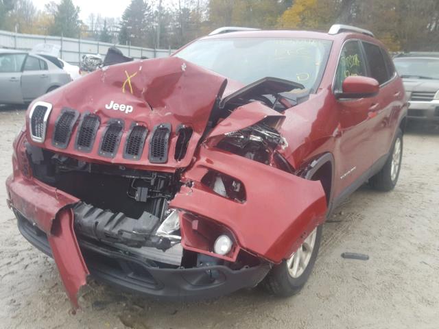 1C4PJMCSXEW291742 - 2014 JEEP CHEROKEE L RED photo 2