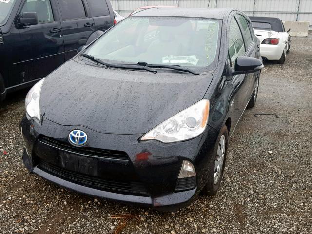 JTDKDTB32D1552931 - 2013 TOYOTA PRIUS C BLACK photo 2