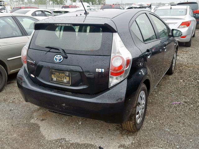 JTDKDTB32D1552931 - 2013 TOYOTA PRIUS C BLACK photo 4