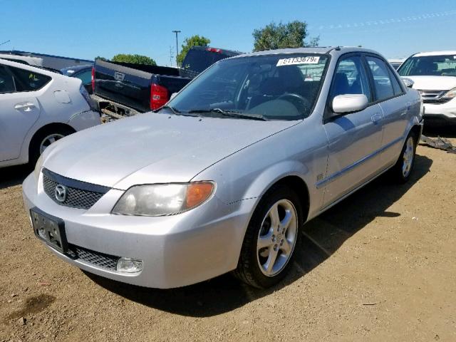 JM1BJ225310454237 - 2001 MAZDA PROTEGE LX GRAY photo 2