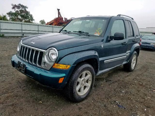 1J4GL58K15W631296 - 2005 JEEP LIBERTY LI GREEN photo 2