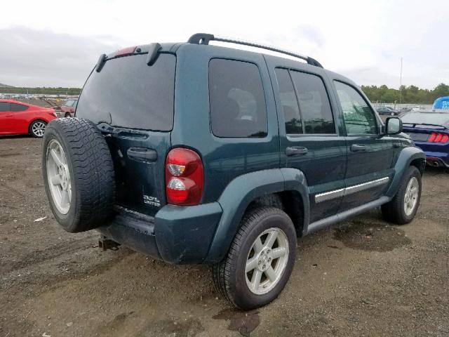 1J4GL58K15W631296 - 2005 JEEP LIBERTY LI GREEN photo 4