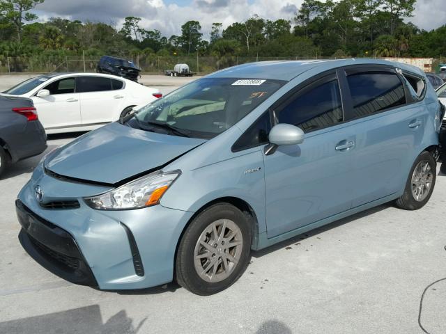 JTDZN3EU3FJ030408 - 2015 TOYOTA PRIUS V GREEN photo 2