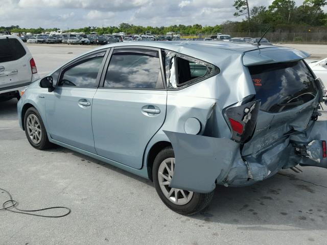 JTDZN3EU3FJ030408 - 2015 TOYOTA PRIUS V GREEN photo 3