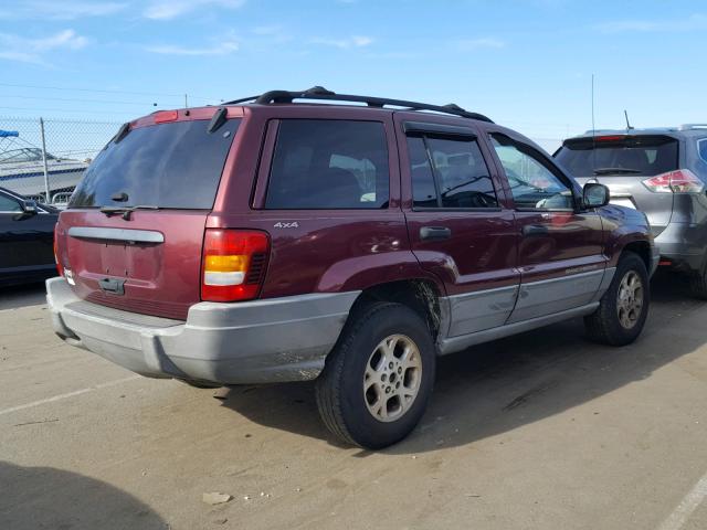 1J4GW58S2XC709242 - 1999 JEEP GRAND CHER RED photo 4