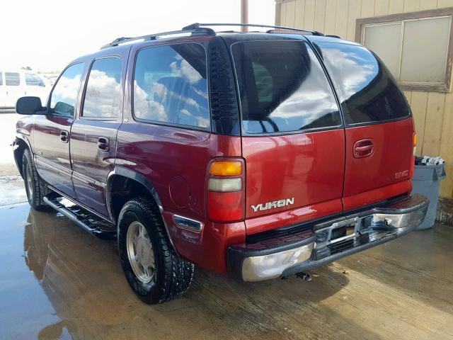 1GKEC13T01J307564 - 2001 GMC YUKON MAROON photo 3