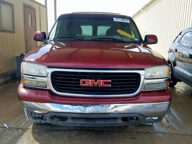 1GKEC13T01J307564 - 2001 GMC YUKON MAROON photo 9