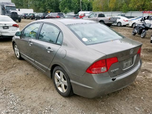 2HGFA16888H338555 - 2008 HONDA CIVIC EX GRAY photo 3