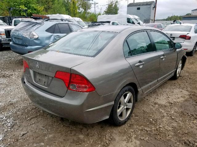 2HGFA16888H338555 - 2008 HONDA CIVIC EX GRAY photo 4