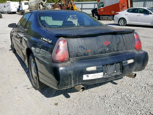 2G1WX15K819268008 - 2001 CHEVROLET MONTE CARL შავი ფოტო 3