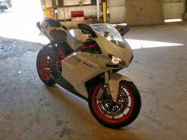 ZDM1XBMV8BB014922 - 2011 DUCATI 848 WHITE photo 1