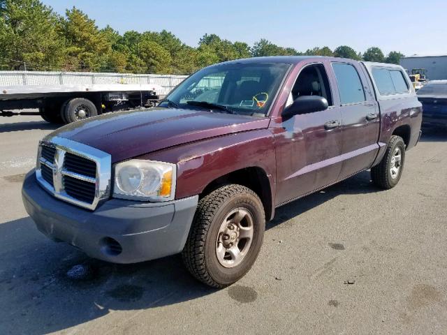 1D7HW28K15S153751 - 2005 DODGE DAKOTA QUA RED photo 2