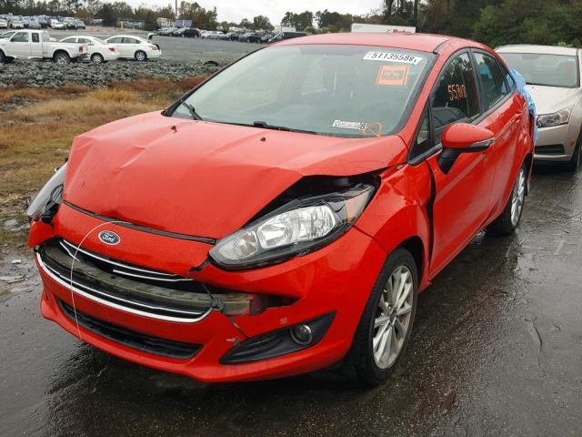 3FADP4BJ1EM185938 - 2014 FORD FIESTA SE RED photo 2