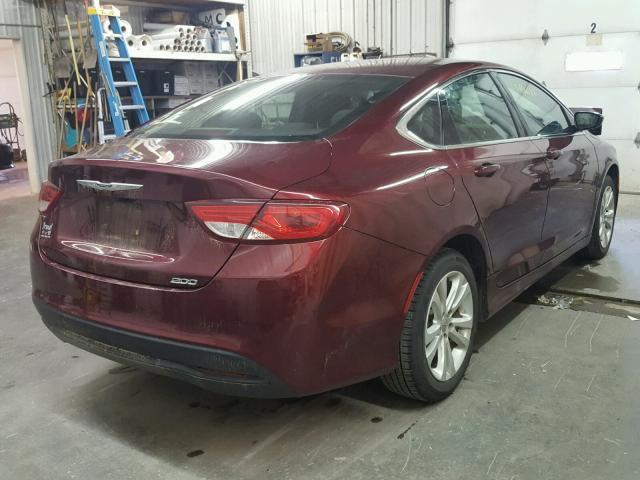 1C3CCCFB4HN507405 - 2017 CHRYSLER 200 LX MAROON photo 4