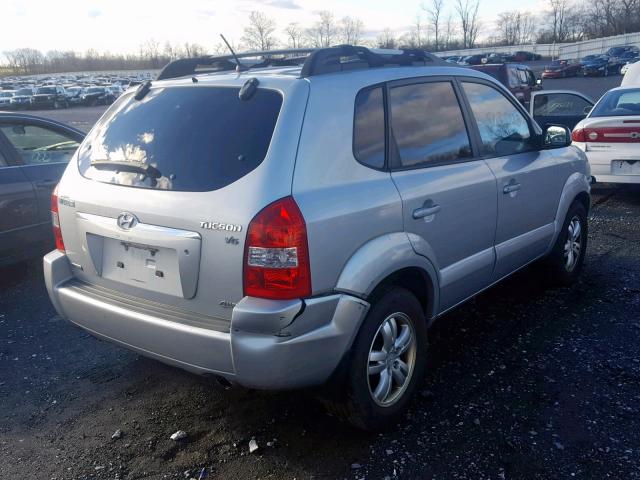 KM8JN72D97U629429 - 2007 HYUNDAI TUCSON SE SILVER photo 4