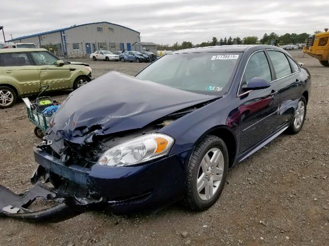 2G1WB5E34C1163191 - 2012 CHEVROLET IMPALA LT BLUE photo 2