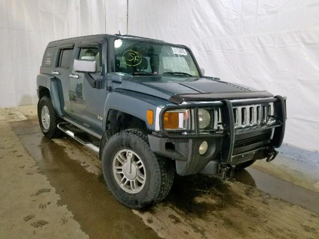 5GTDN13E578239063 - 2007 HUMMER H3 BLUE photo 1