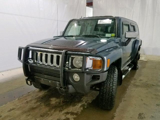 5GTDN13E578239063 - 2007 HUMMER H3 BLUE photo 2