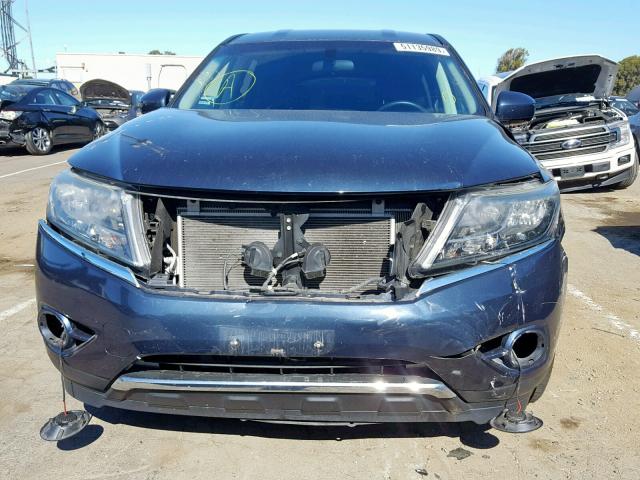 5N1AR2MM7EC622793 - 2014 NISSAN PATHFINDER BLUE photo 9