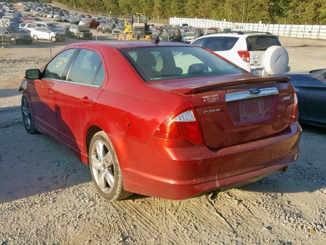 3FAHP0KC2AR112098 - 2010 FORD FUSION SPO RED photo 3