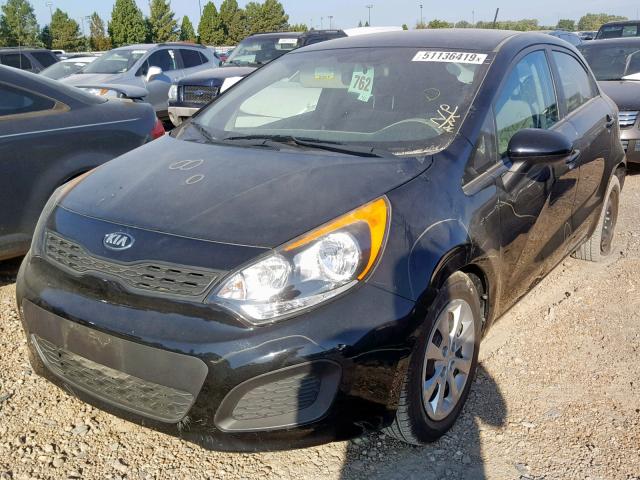 KNADM5A30E6322053 - 2014 KIA RIO LX BLACK photo 2