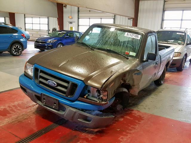 1FTYR10D95PA40240 - 2005 FORD RANGER SILVER photo 2