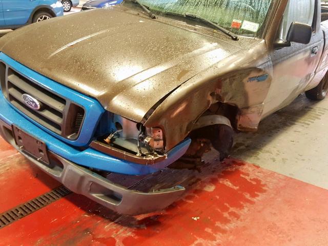 1FTYR10D95PA40240 - 2005 FORD RANGER SILVER photo 9
