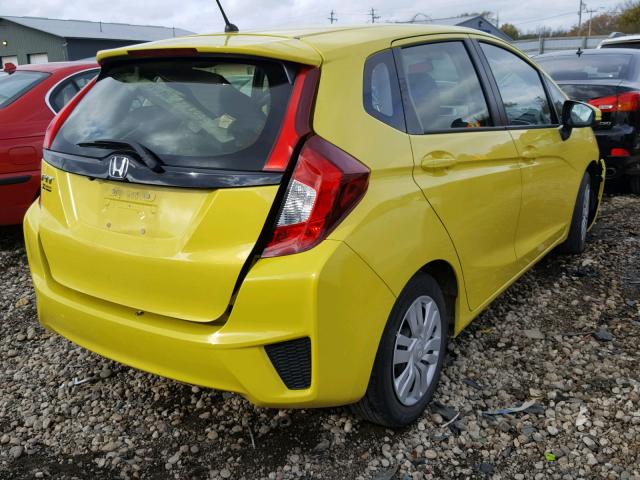 JHMGK5H57GX000809 - 2016 HONDA FIT LX YELLOW photo 4