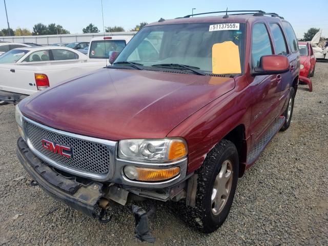 1GKEK63U53J155017 - 2003 GMC YUKON DENA BURGUNDY photo 2