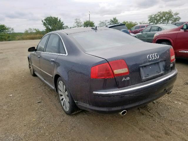 WAULL44E25N001451 - 2005 AUDI A8 4.2 QUA BLUE photo 3