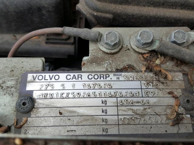 YV1CZ592651147424 - 2005 VOLVO XC90 SILVER photo 10