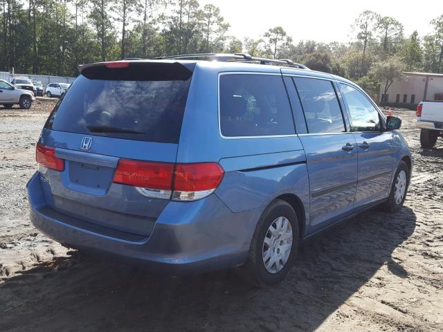 5FNRL3H22AB020906 - 2010 HONDA ODYSSEY LX BLUE photo 4