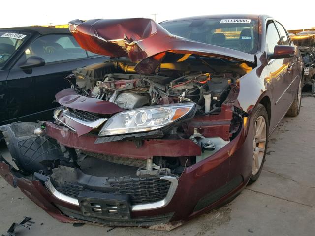 1G11C5SL6FF309325 - 2015 CHEVROLET MALIBU 1LT ბურგუნდია ფოტო 2