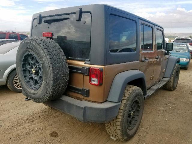 1C4BJWDG5FL632029 - 2015 JEEP WRANGLER U BROWN photo 4