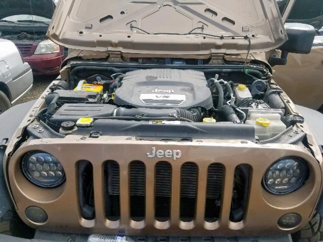 1C4BJWDG5FL632029 - 2015 JEEP WRANGLER U BROWN photo 7