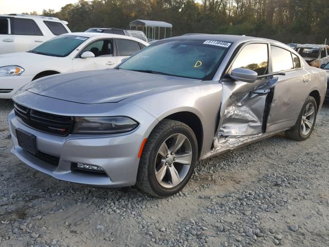 2C3CDXHG6FH794605 - 2015 DODGE CHARGER SX SILVER photo 2