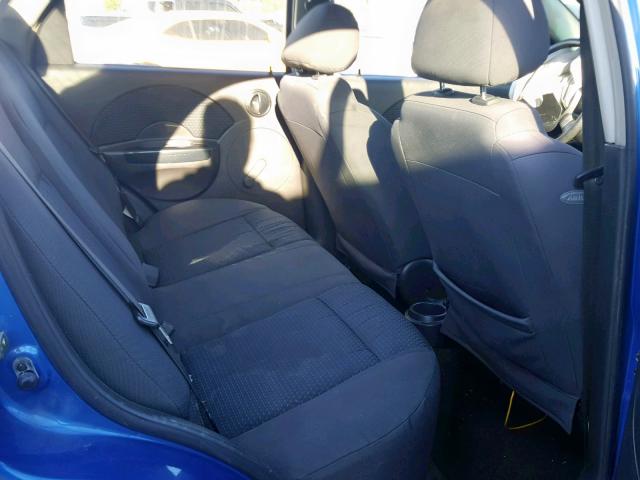 KL1TD56656B613424 - 2006 CHEVROLET AVEO BASE Mavi foto 6