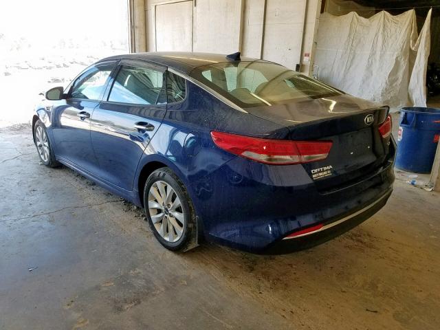 5XXGU4L35GG093932 - 2016 KIA OPTIMA EX BLUE photo 3