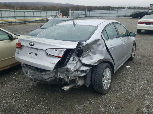 KNAFX4A83E5049069 - 2014 KIA FORTE EX SILVER photo 4