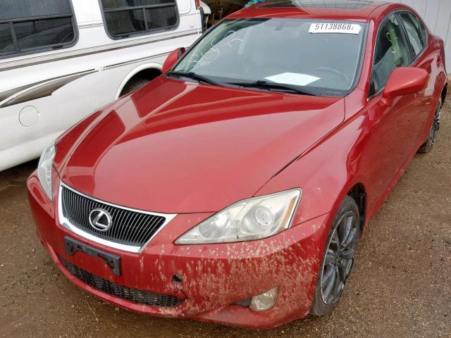 JTHCK262165000806 - 2006 LEXUS IS 250 RED photo 2